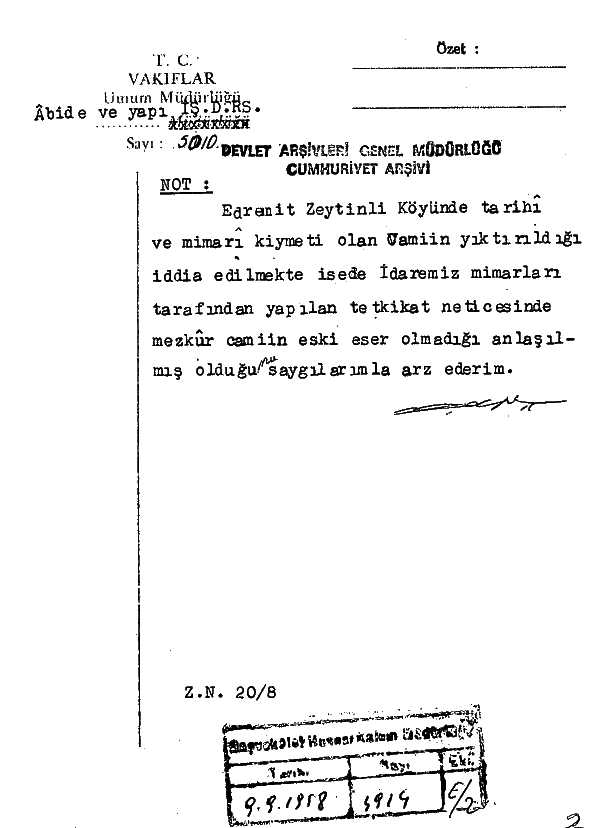 Tarihçi Ümit Doğan Adnan Menderes döneminde satılan camilerin belgelerini yayınladı 14