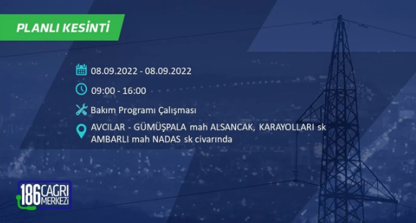 İstanbul'da 10 saatlik elektrik kesintisi: Hangi ilçeler karanlıkta kalacak 42