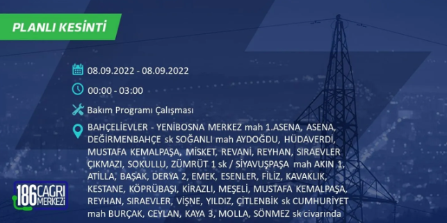 İstanbul'da 10 saatlik elektrik kesintisi: Hangi ilçeler karanlıkta kalacak 37