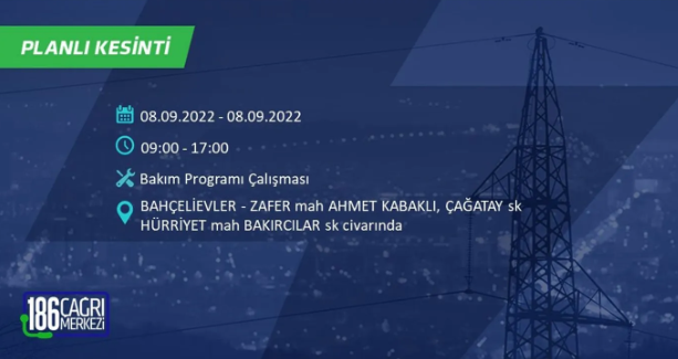 İstanbul'da 10 saatlik elektrik kesintisi: Hangi ilçeler karanlıkta kalacak 36