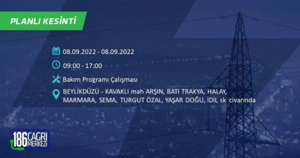 İstanbul'da 10 saatlik elektrik kesintisi: Hangi ilçeler karanlıkta kalacak 30