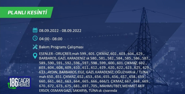 İstanbul'da 10 saatlik elektrik kesintisi: Hangi ilçeler karanlıkta kalacak 25