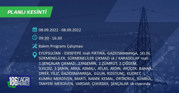 İstanbul'da 10 saatlik elektrik kesintisi: Hangi ilçeler karanlıkta kalacak 21