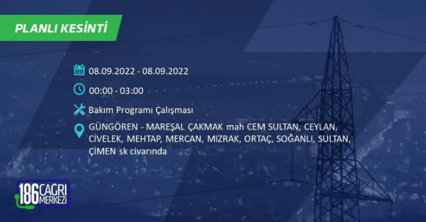 İstanbul'da 10 saatlik elektrik kesintisi: Hangi ilçeler karanlıkta kalacak 16