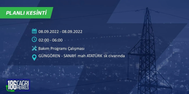 İstanbul'da 10 saatlik elektrik kesintisi: Hangi ilçeler karanlıkta kalacak 15