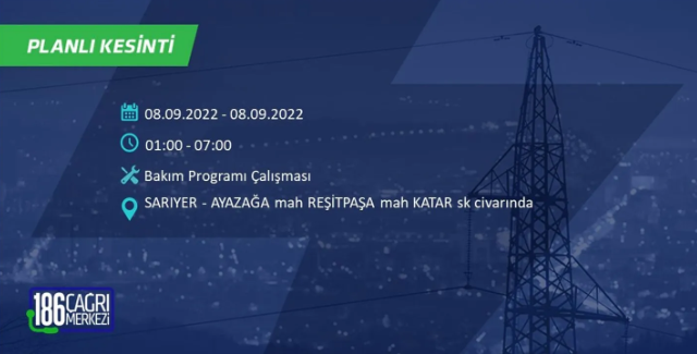 İstanbul'da 10 saatlik elektrik kesintisi: Hangi ilçeler karanlıkta kalacak 11