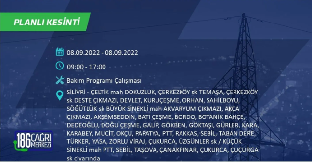 İstanbul'da 10 saatlik elektrik kesintisi: Hangi ilçeler karanlıkta kalacak 9