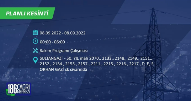 İstanbul'da 10 saatlik elektrik kesintisi: Hangi ilçeler karanlıkta kalacak 7