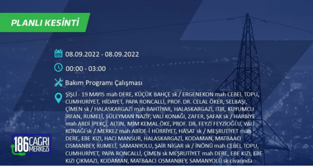 İstanbul'da 10 saatlik elektrik kesintisi: Hangi ilçeler karanlıkta kalacak 4