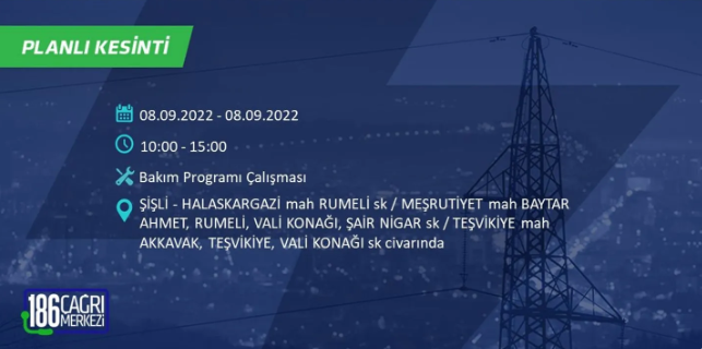 İstanbul'da 10 saatlik elektrik kesintisi: Hangi ilçeler karanlıkta kalacak 3