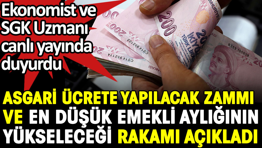 Ekonomist ve SGK Uzmanı asgari ücrete yapılacak zammı ve en düşük emekli aylığının yükseltileceği rakamı açıkladı 1