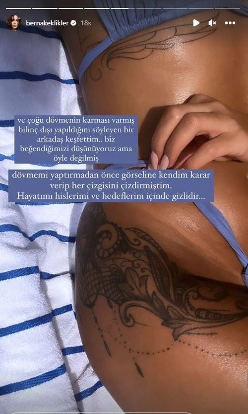 Survivor Berna öyle bir yerine dövme yaptırdı ki. Görenlerin nefesi kesildi 13