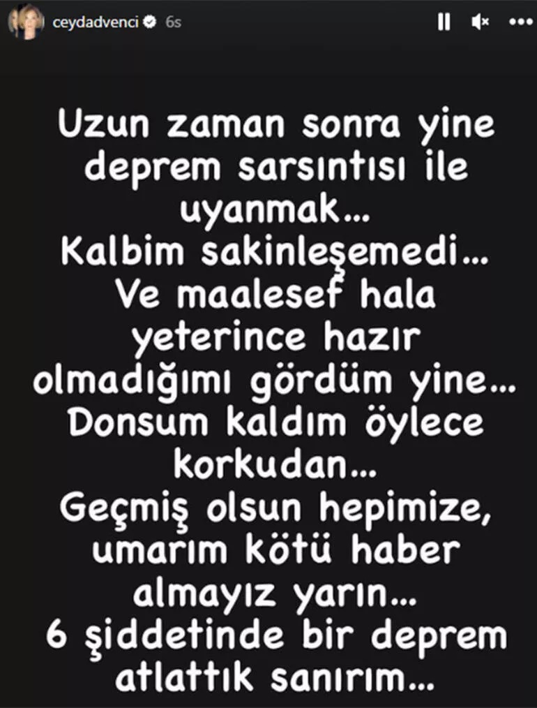 Ünlüler deprem anında yaşadığı korkuyu anlattı 10