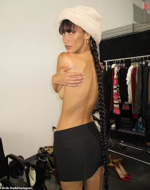 Bella Hadid ürünlerine çıplak tanıtım yaptı. Alman moda markası için tasarladı 3
