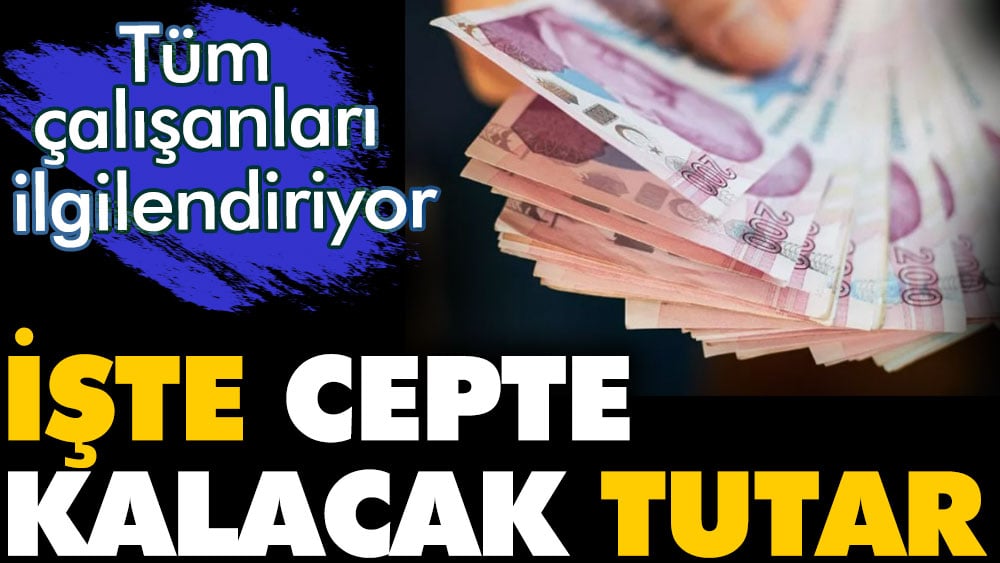 Tüm çalışanları ilgilendiriyor. İşte cepte kalacak tutar 1