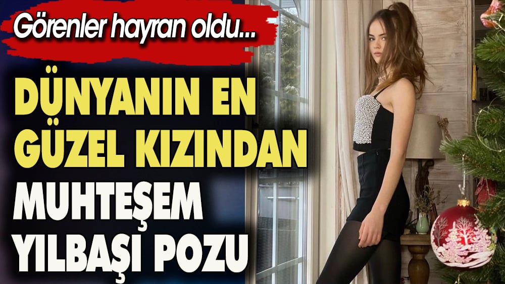 Dünyanın en güzel kızından muhteşem yılbaşı pozu. Güzelliğini görenler hayran oldu. 1