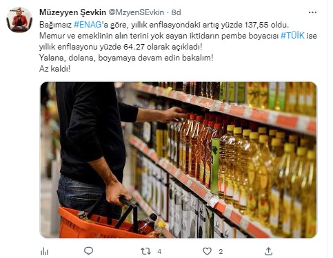 Enflasyonu açıklayan TÜİK'e vatandaşlardan yorum yağıyor 59