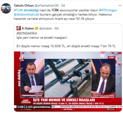 Enflasyonu açıklayan TÜİK'e vatandaşlardan yorum yağıyor 48