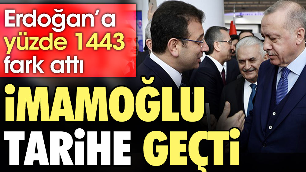 İmamoğlu tarihe geçti. Erdoğan'a yüzde 1443 fark attı 1