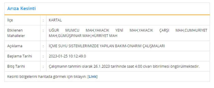 İstanbul'da 9 ilçede su kesintisi: 18 saat sürecek 4
