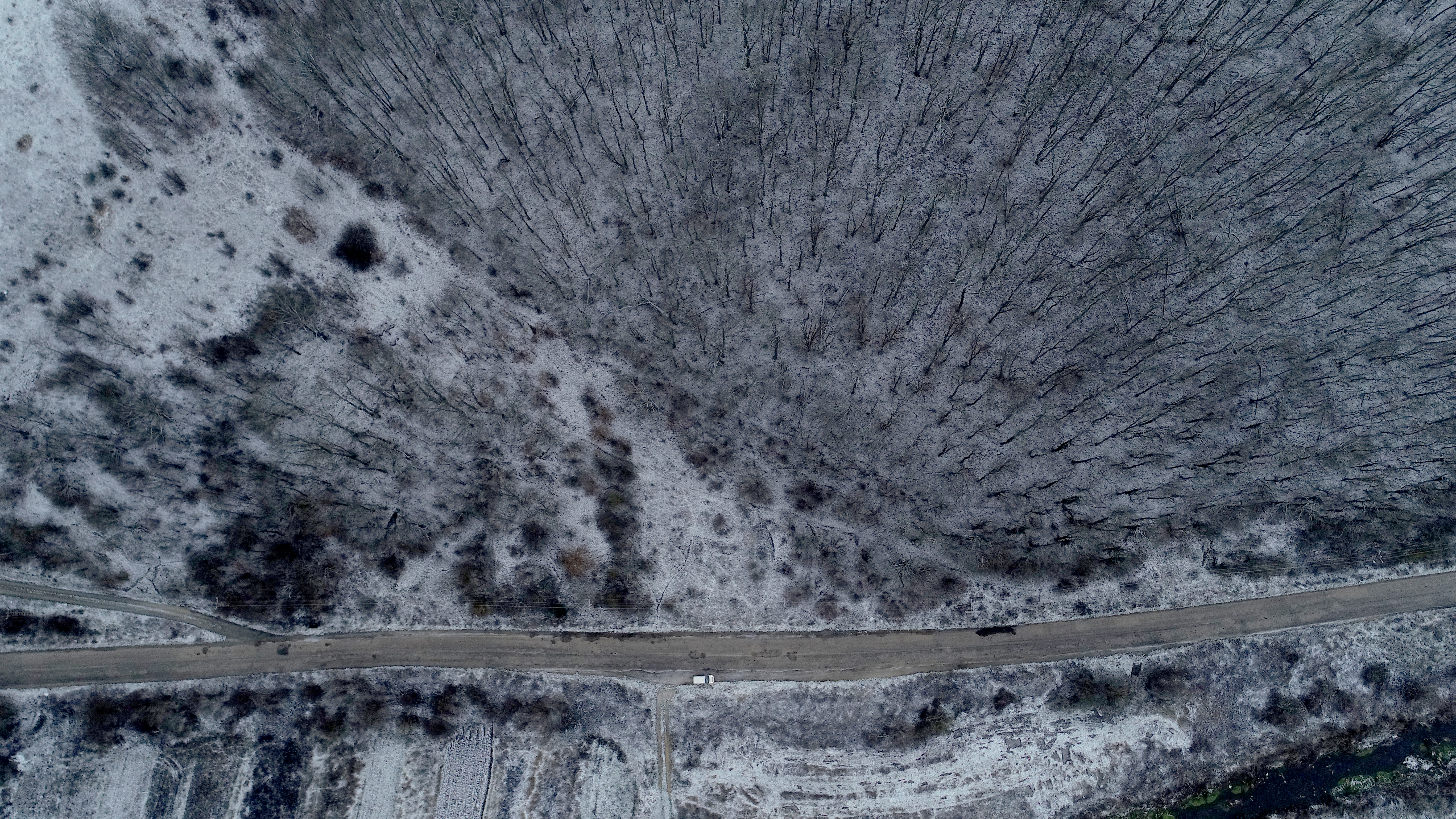 Karla kaplanan Istranca ormanları havadan görüntülendi 3