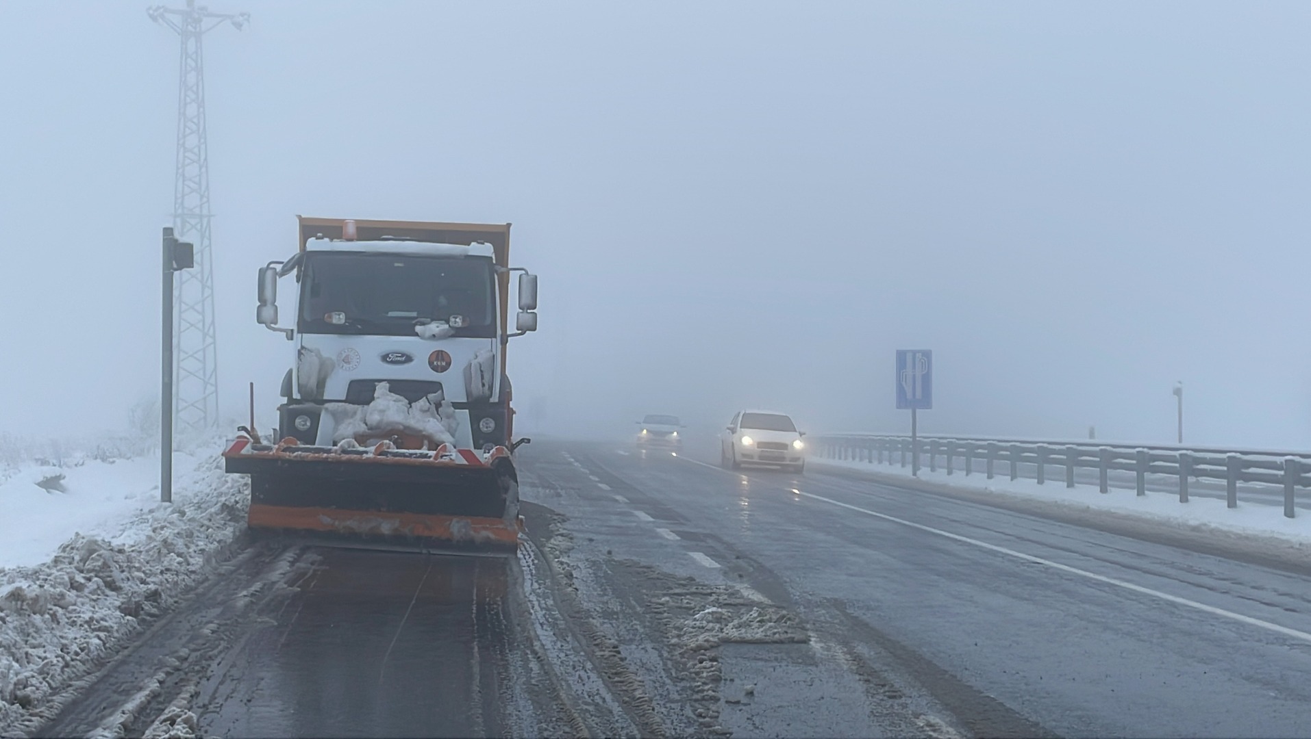 Zonguldak'ta kar ve sis ulaşımı olumsuz etkiliyor 6