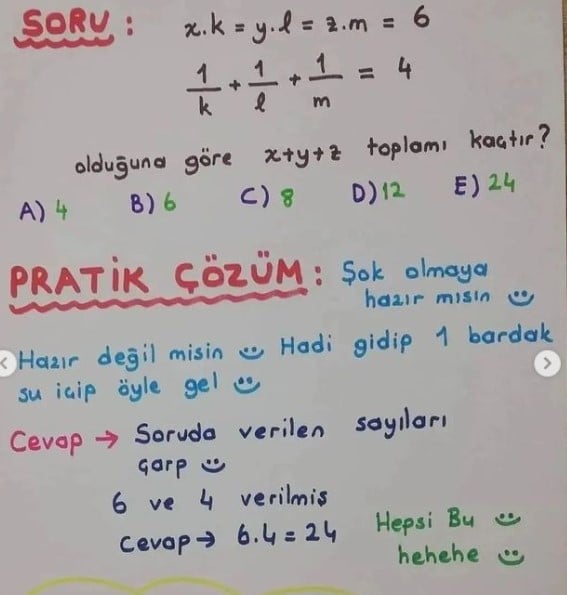 Matematik soruları 1 saniyede nasıl çözülür? Matematik öğretmeni açıkladı 3