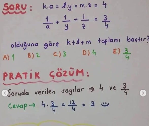 Matematik soruları 1 saniyede nasıl çözülür? Matematik öğretmeni açıkladı 5