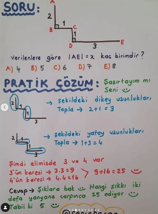 Matematik soruları 1 saniyede nasıl çözülür? Matematik öğretmeni açıkladı 20