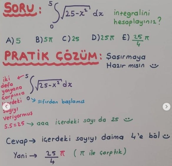 Matematik soruları 1 saniyede nasıl çözülür? Matematik öğretmeni açıkladı 24