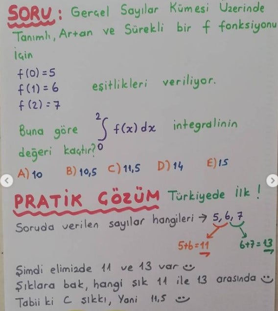 Matematik soruları 1 saniyede nasıl çözülür? Matematik öğretmeni açıkladı 31