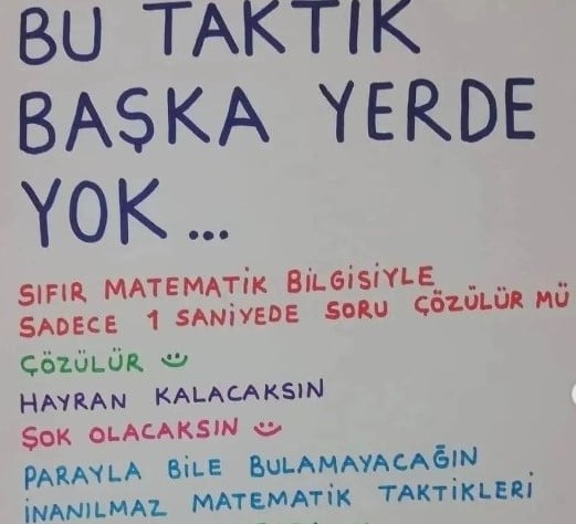 Matematik soruları 1 saniyede nasıl çözülür? Matematik öğretmeni açıkladı 32