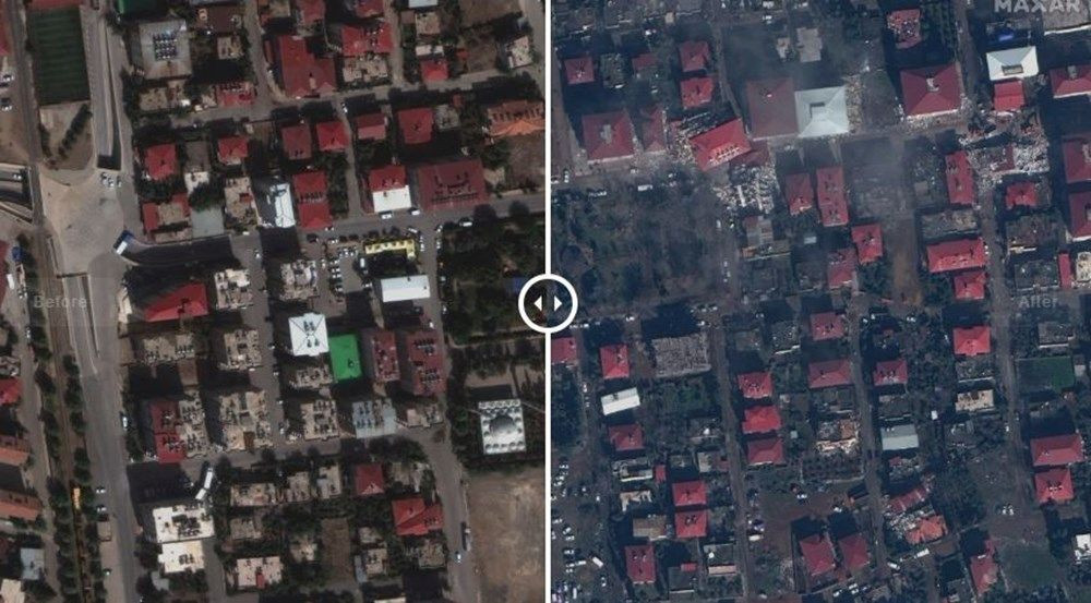 Depremdeki tahribat uydu görüntülerine yansıdı. Öncesi ve sonrası açıklandı 26
