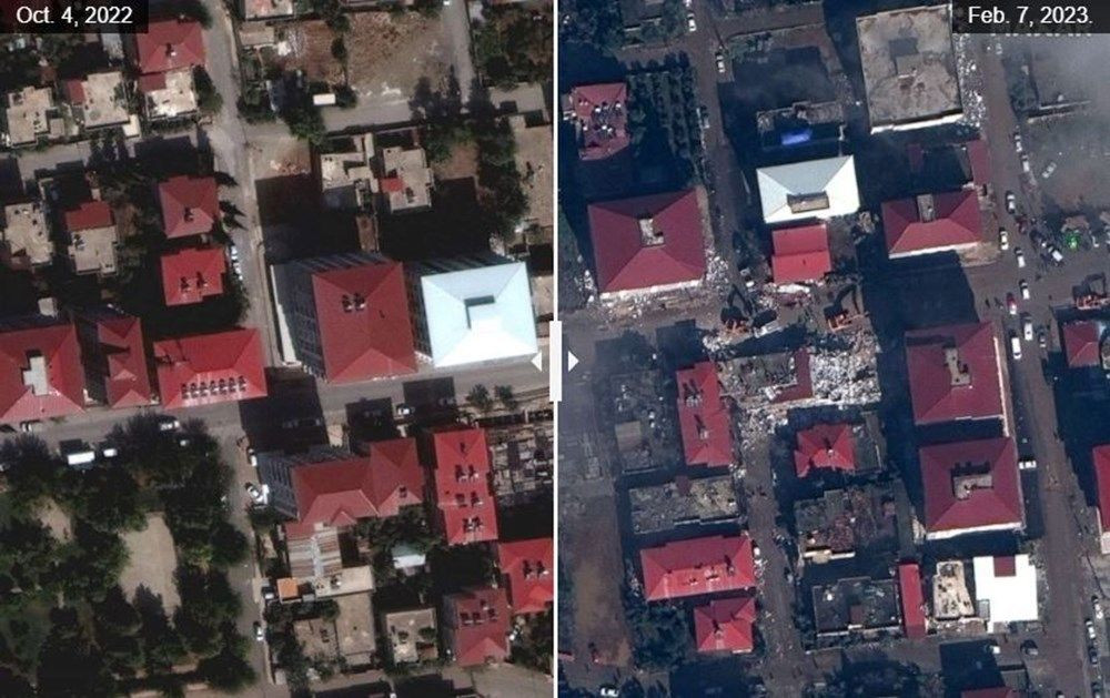 Depremdeki tahribat uydu görüntülerine yansıdı. Öncesi ve sonrası açıklandı 17