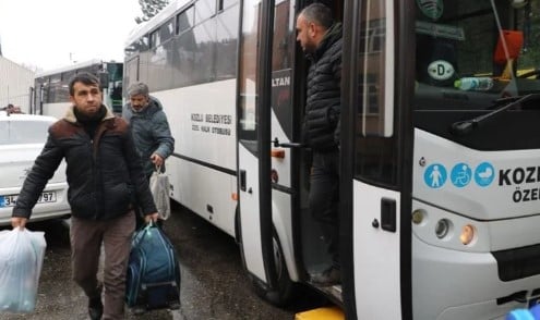 Maden işçileri deprem bölgesinde 1