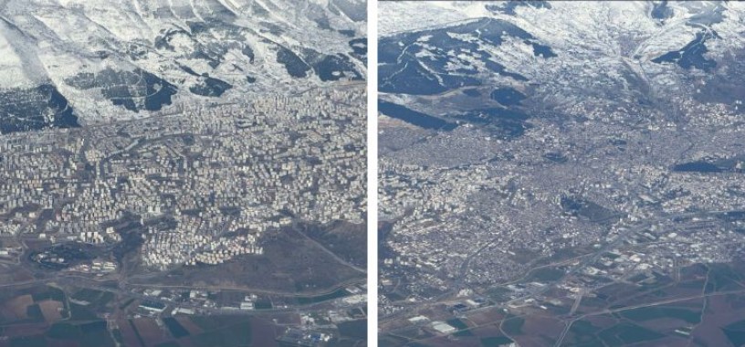 Deprem öncesi ve sonrası fotoğraflar yıkımın boyutunu gözler önüne serdi 9