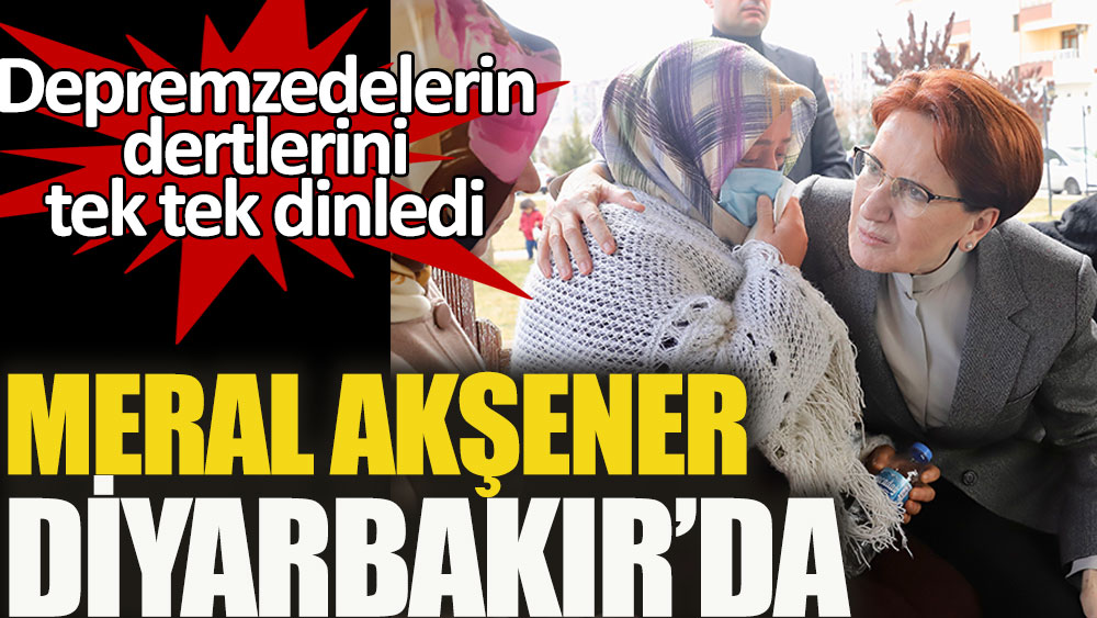Meral Akşener Diyarbakır'da depremzedelerin dertlerini tek tek dinledi 1