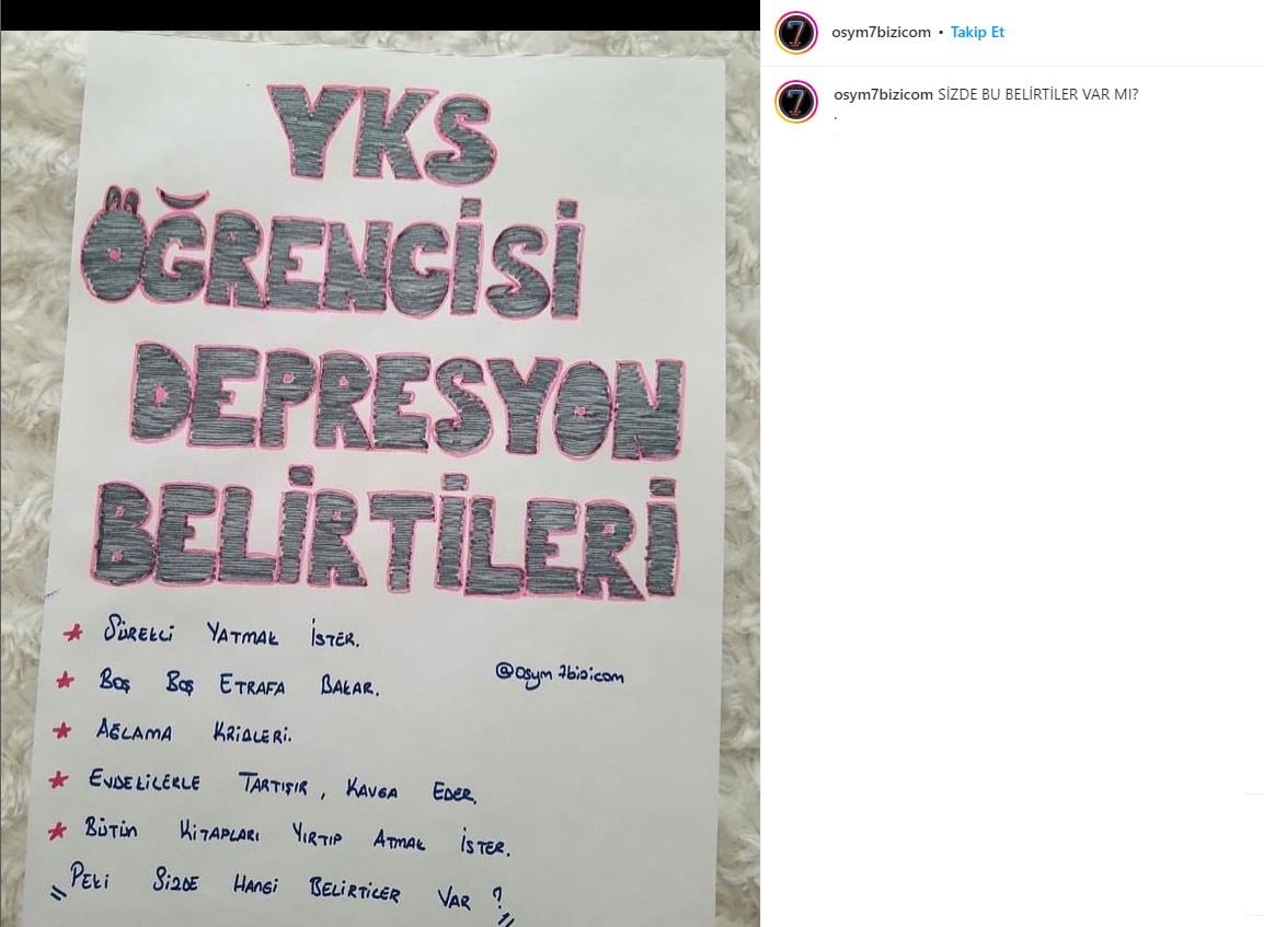 YKS öğrencilerinde 5 büyük depresyon belirtisi 3