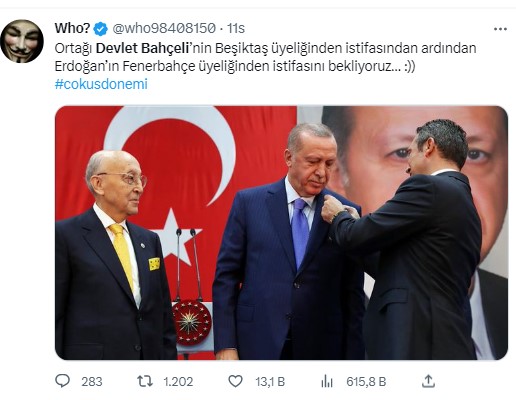 Türkiye Beşiktaş'tan istifa eden Devlet Bahçeli'yi konuşuyor. Beşiktaş taraftarı 'Hükümet istifa' diye bağırdı Bahçeli Beşiktaş'tan istifa etti 58