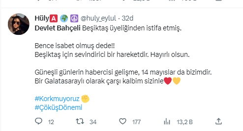 Türkiye Beşiktaş'tan istifa eden Devlet Bahçeli'yi konuşuyor. Beşiktaş taraftarı 'Hükümet istifa' diye bağırdı Bahçeli Beşiktaş'tan istifa etti 53