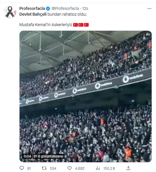Türkiye Beşiktaş'tan istifa eden Devlet Bahçeli'yi konuşuyor. Beşiktaş taraftarı 'Hükümet istifa' diye bağırdı Bahçeli Beşiktaş'tan istifa etti 40