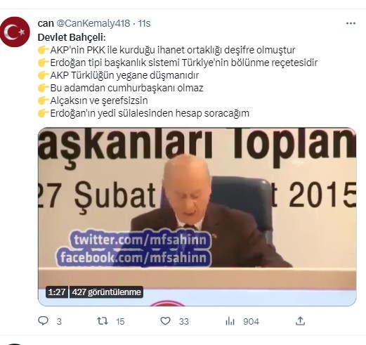 Türkiye Beşiktaş'tan istifa eden Devlet Bahçeli'yi konuşuyor. Beşiktaş taraftarı 'Hükümet istifa' diye bağırdı Bahçeli Beşiktaş'tan istifa etti 13