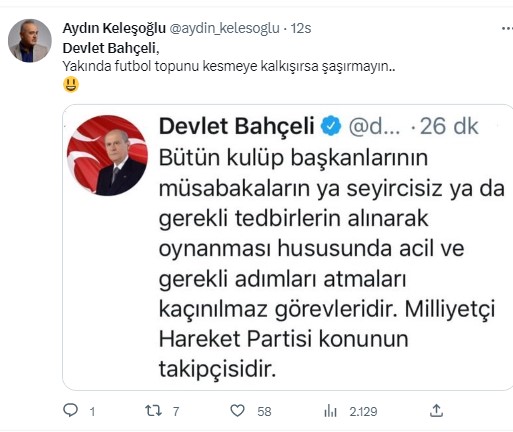 Türkiye Beşiktaş'tan istifa eden Devlet Bahçeli'yi konuşuyor. Beşiktaş taraftarı 'Hükümet istifa' diye bağırdı Bahçeli Beşiktaş'tan istifa etti 12