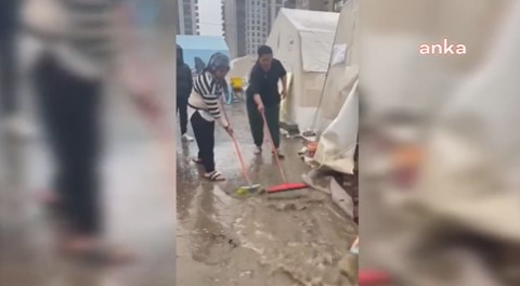 Çadır kentleri su bastı: Depremde ölmedik suda öleceğiz devlet bizi bıraktı 26
