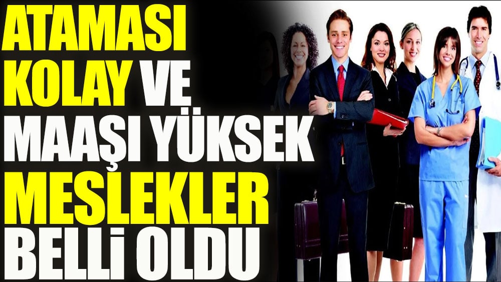 Ataması kolay ve yüksek maaşlı meslekler belli oldu 1