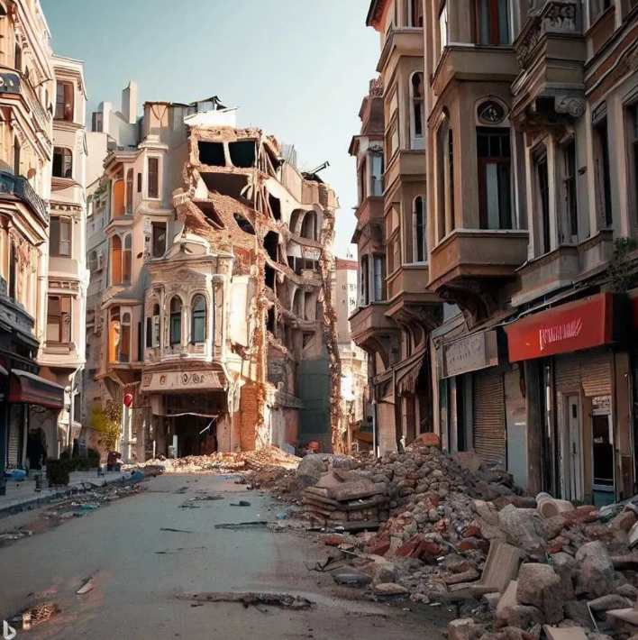 Yapay zeka İstanbul depremini çizdi. Resimler korkunç 23