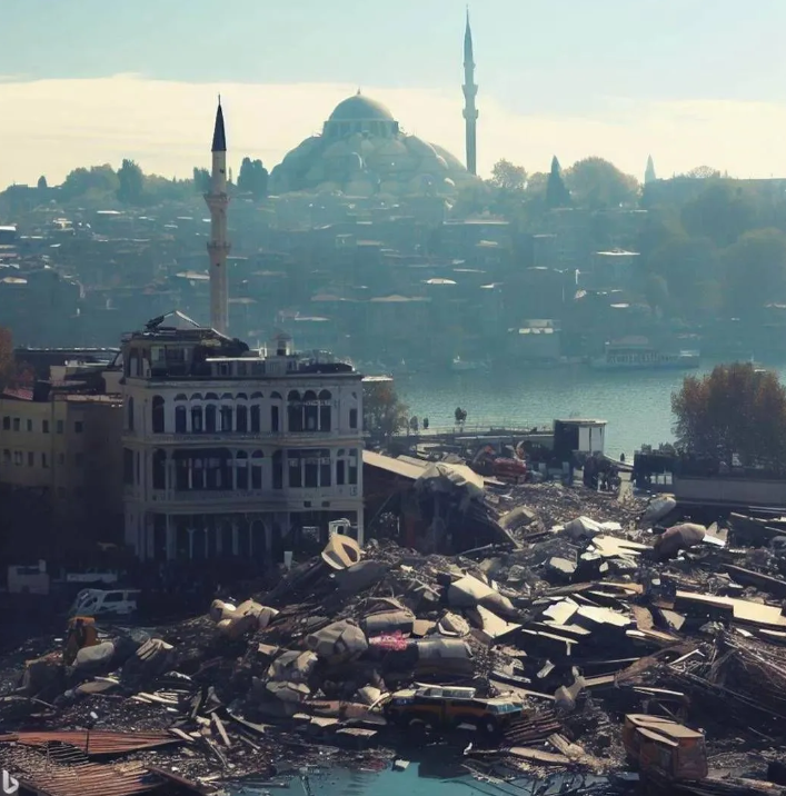 Yapay zeka İstanbul depremini çizdi. Resimler korkunç 22