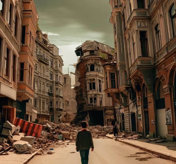 Yapay zeka İstanbul depremini çizdi. Resimler korkunç 19