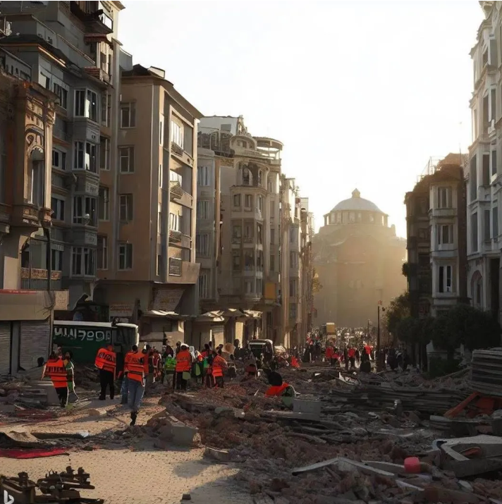 Yapay zeka İstanbul depremini çizdi. Resimler korkunç 13