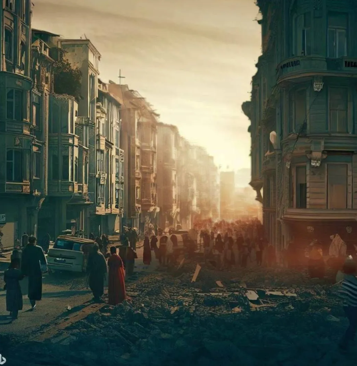 Yapay zeka İstanbul depremini çizdi. Resimler korkunç 12